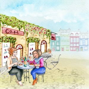 Friends at a coffee shop